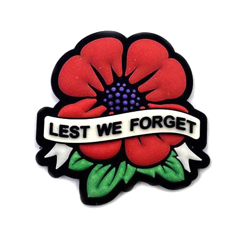 PVC Morale Patch - Poppy - Lest we forget (100% Glow in the Dark)