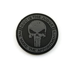 PVC Morale Patch - Circular Punisher - Black & Grey