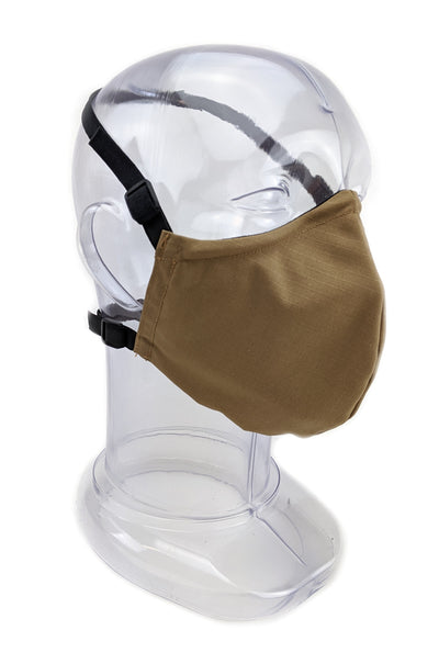 Premium GEN 2 Face Mask - Reusable 2-Ply Fabric - Solid Coyote Brown