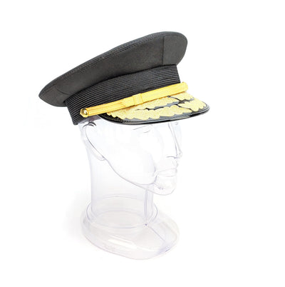 Police Forge Hat - Black Brim Double Oak Branch Rank