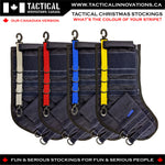 Tactical Christmas Stocking - Navy Blue with Red Stripe -SOLD OUT