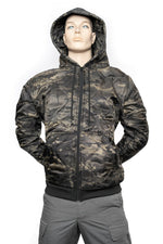 Quilted Poly Filled Hoodie Jacket - AKA Woobie - Multicam Black