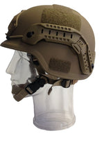 PASGT BALLISTIC HELMET (NIJ-Level IIIA) WITH RAILS - COYOTE - Call to place order 1-866-880-3359